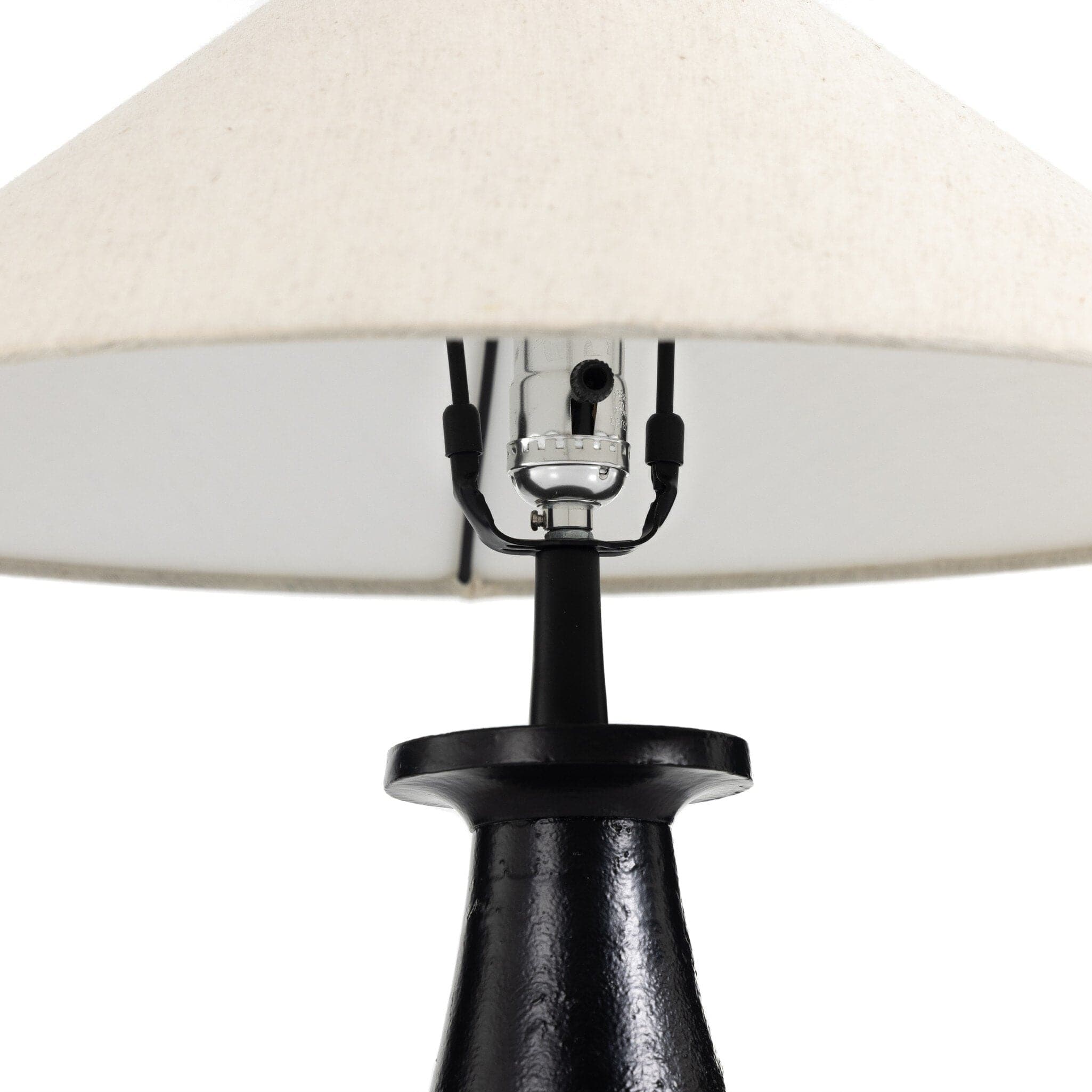 Innes Tapered Shade Table Lamp - Matte Black Cast Aluminum