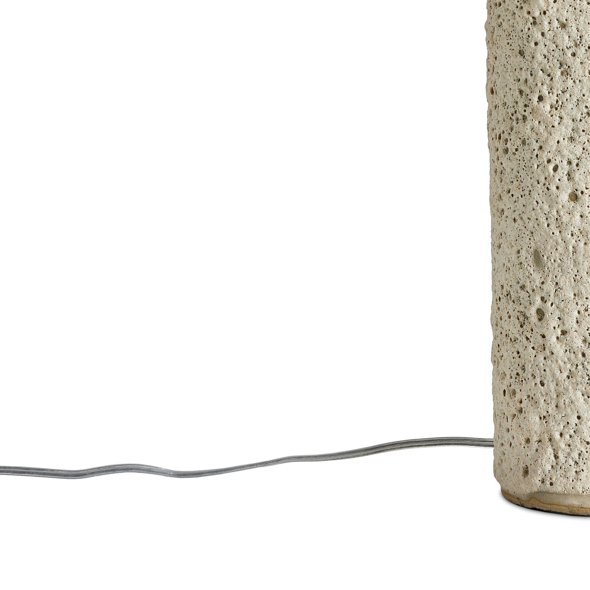 Ozer Table Lamp - Reactive White Glaze