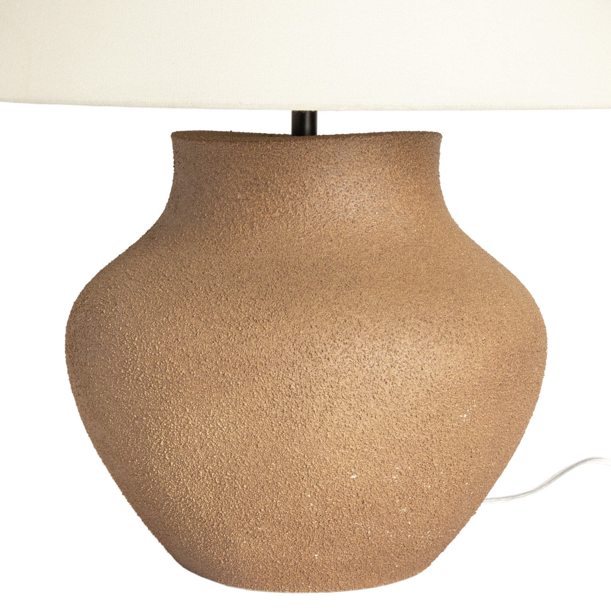 Parma Ceramic Table Lamp - Textured Dark Sand Porcelain