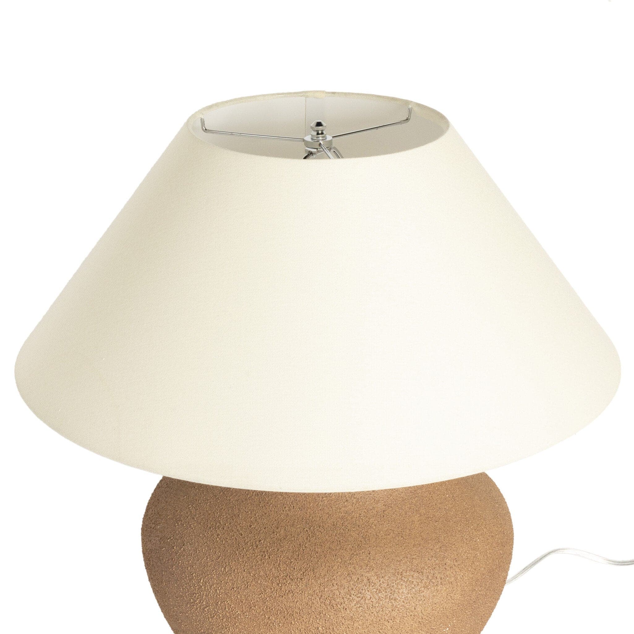 Parma Ceramic Table Lamp - Textured Dark Sand Porcelain