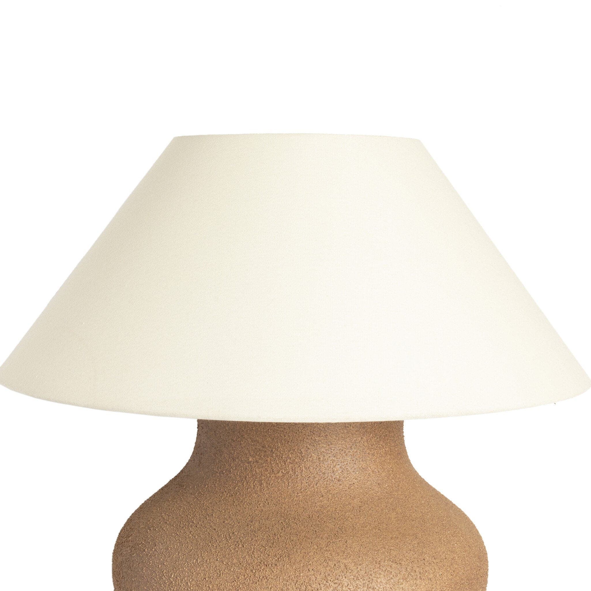 Parma Ceramic Table Lamp - Textured Dark Sand Porcelain