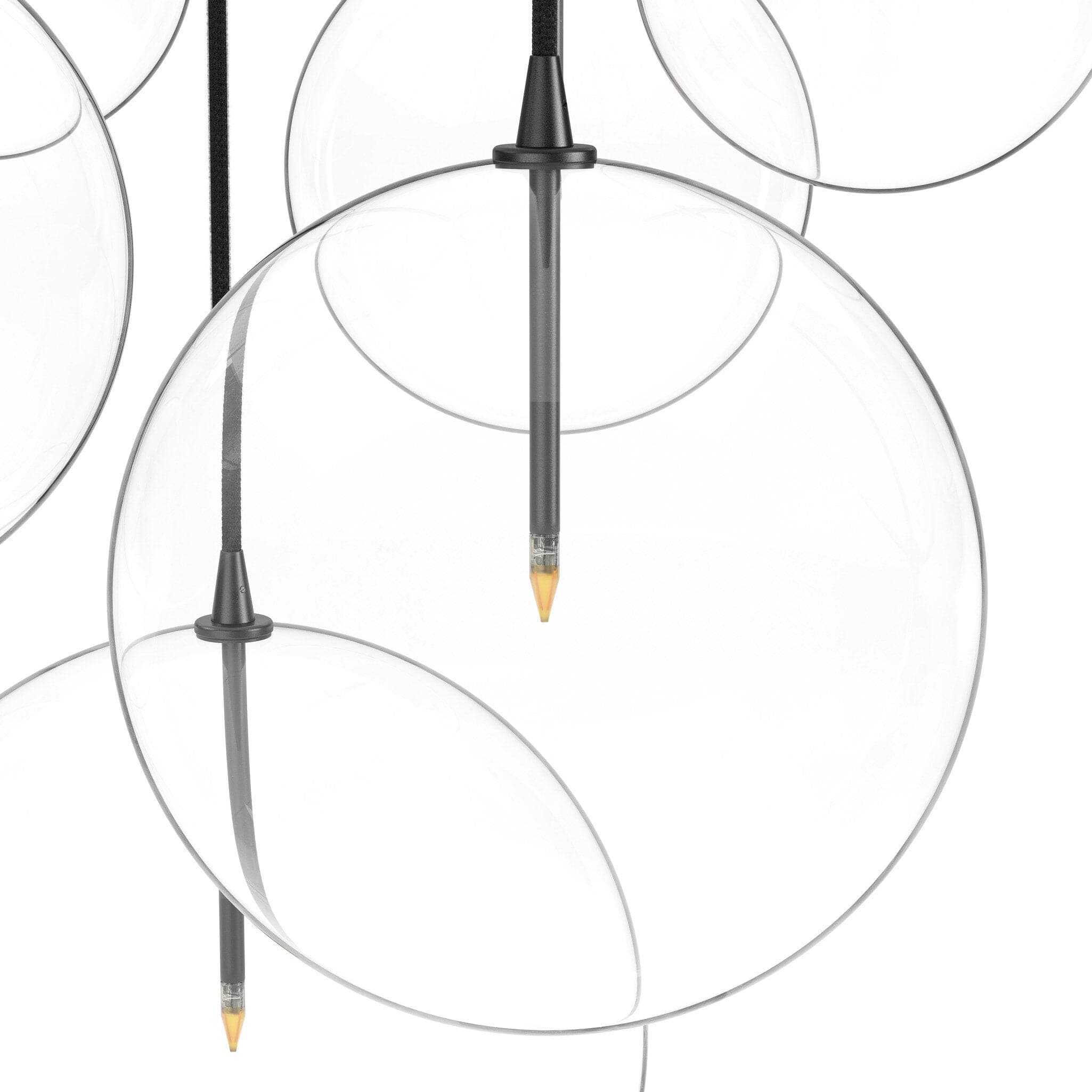 Cluster 7 MIX Chandelier - Black Cord