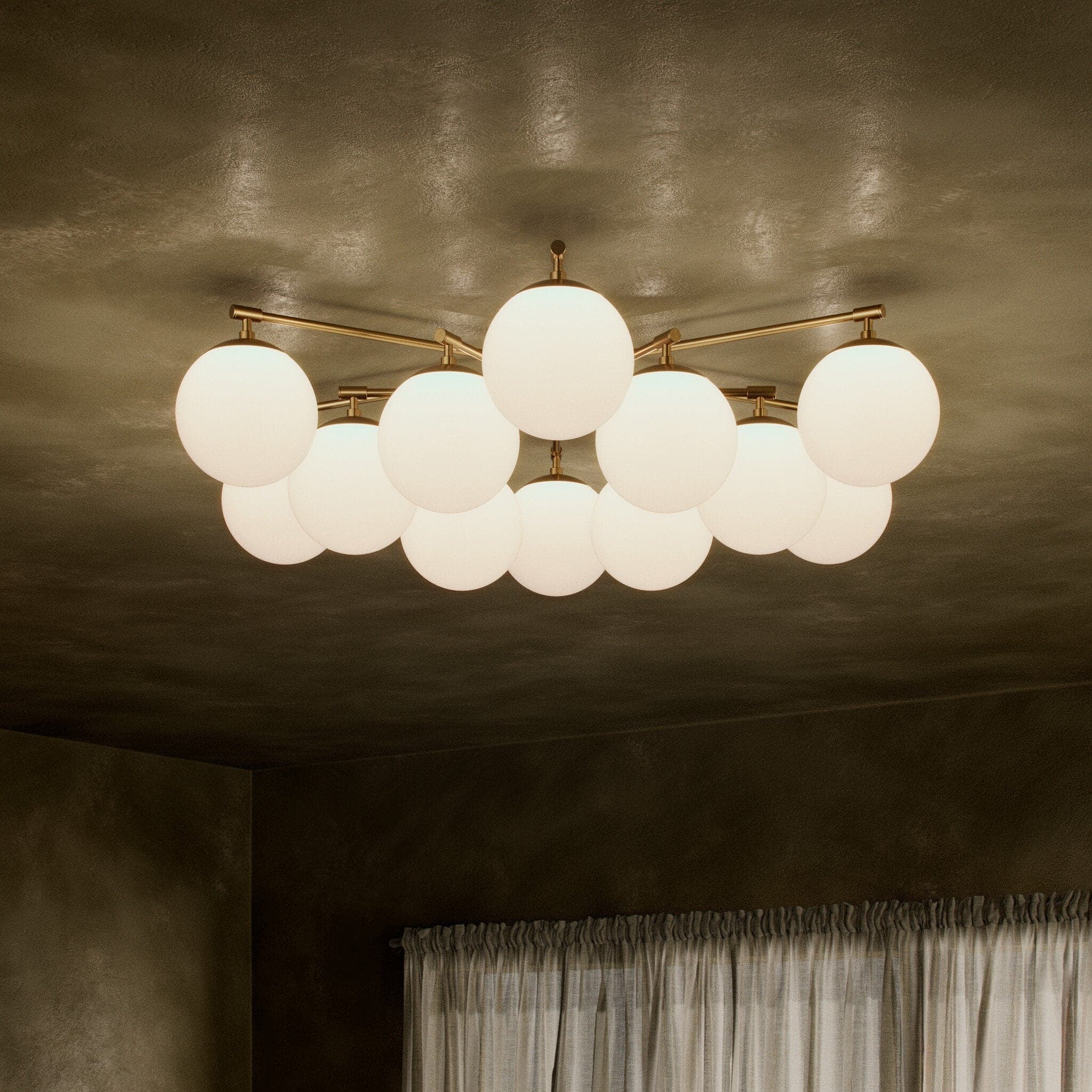 Orion Round Chandelier - Burnished Brass