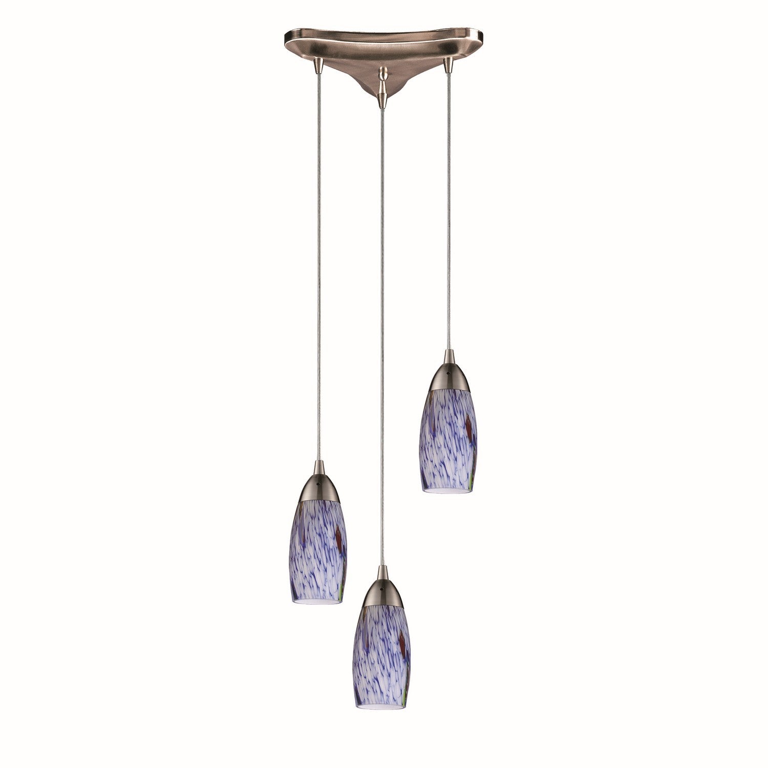 ELK Home - 110-3BL - Three Light Pendant - Milan - Satin Nickel