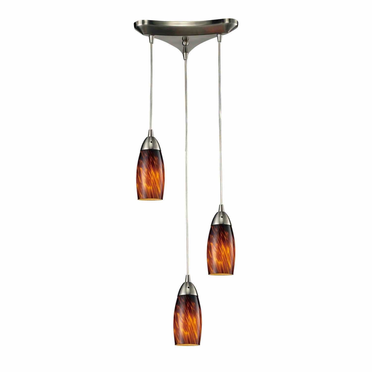 ELK Home - 110-3ES - Three Light Pendant - Milan - Satin Nickel