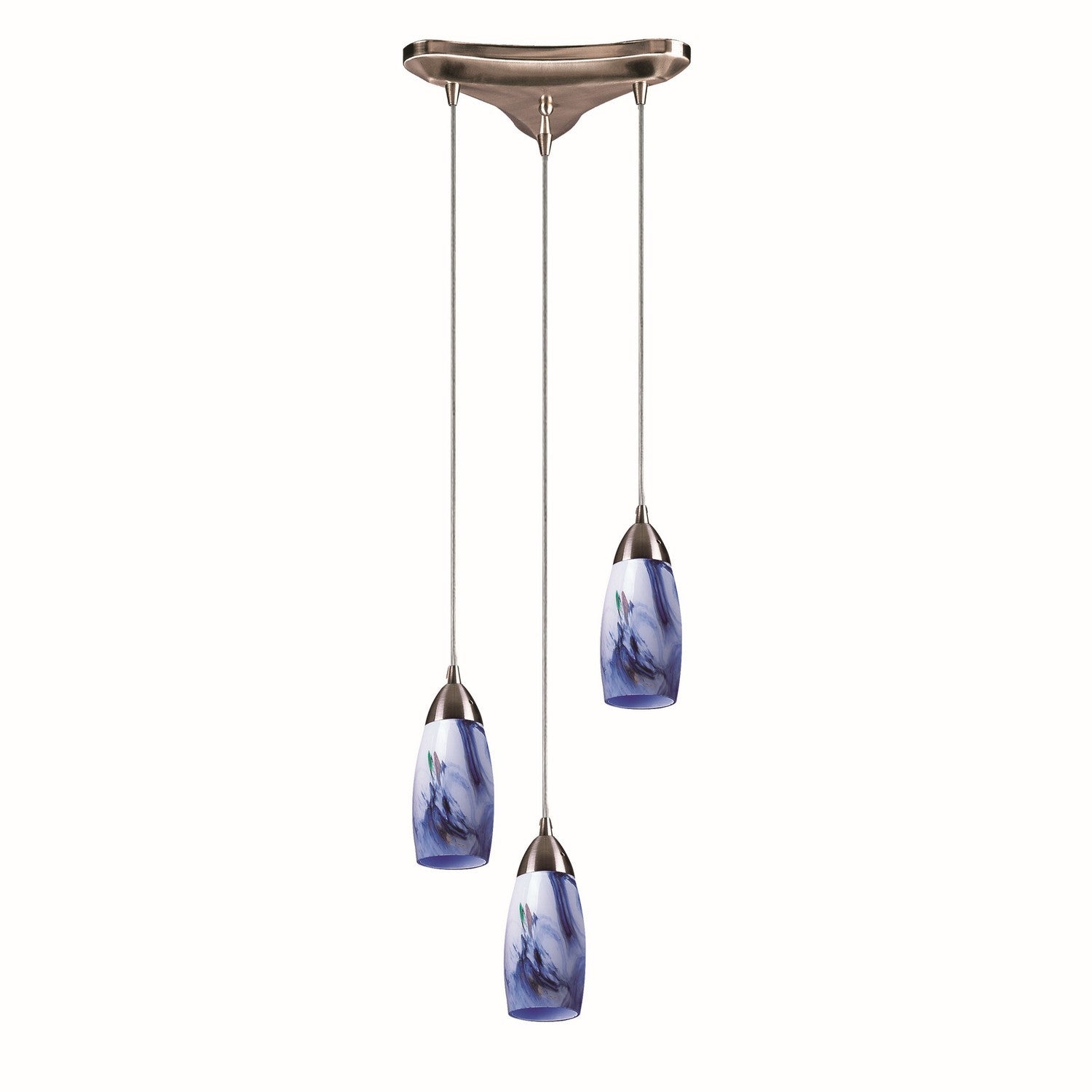 ELK Home - 110-3MT - Three Light Pendant - Milan - Satin Nickel