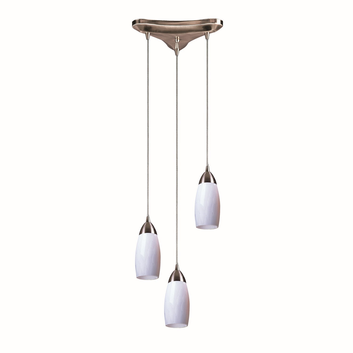 ELK Home - 110-3WH - Three Light Pendant - Milan - Satin Nickel