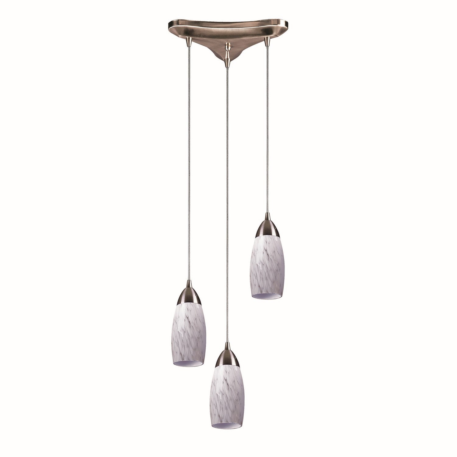 ELK Home - 110-3SW - Three Light Pendant - Milan - Satin Nickel