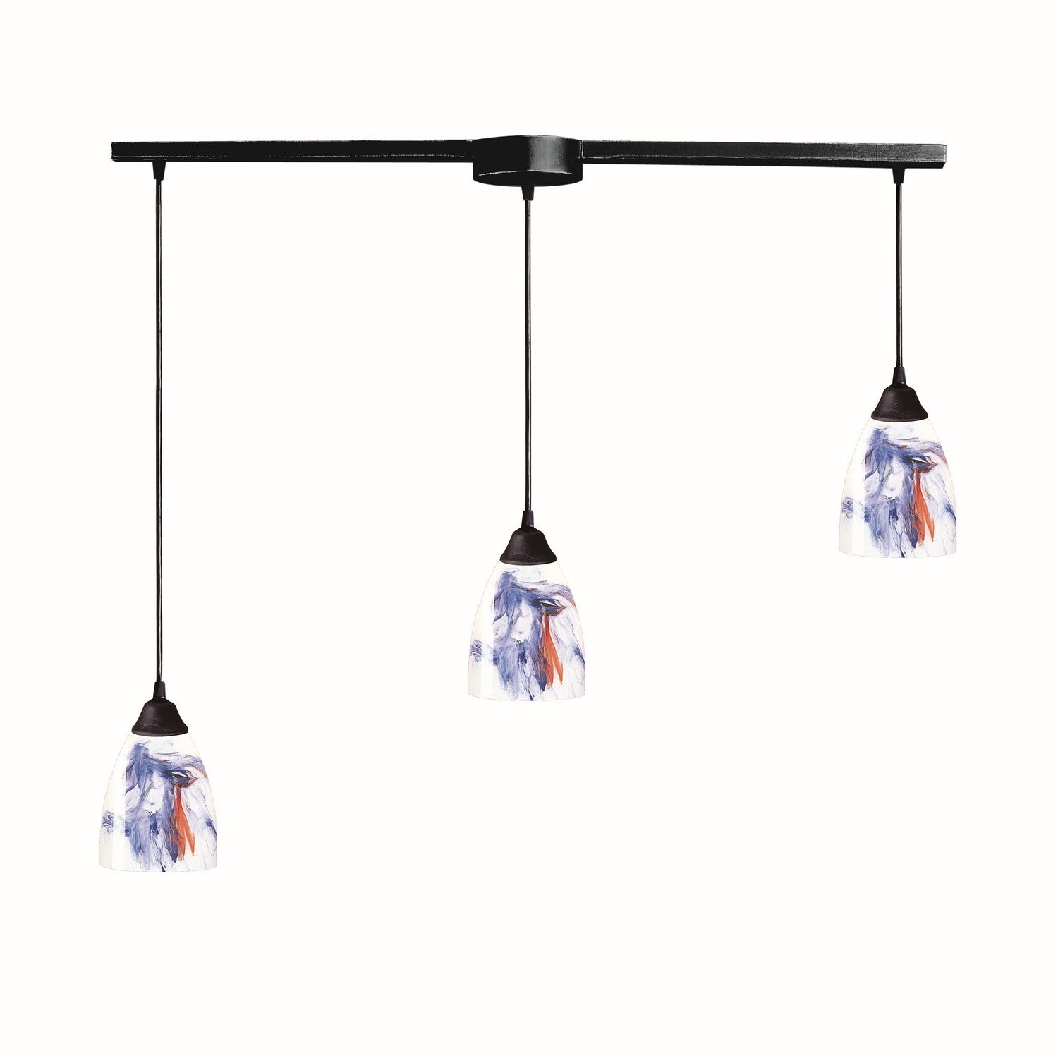 ELK Home - 406-3L-MT - Three Light Pendant - Classico - Dark Rust