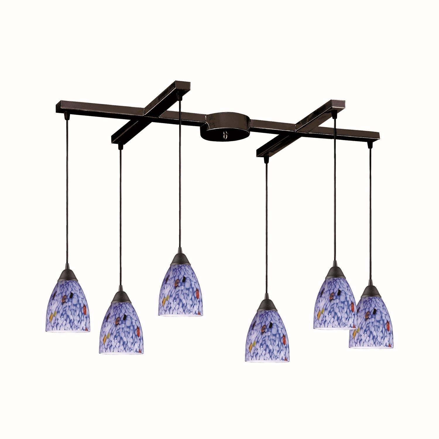 ELK Home - 406-6BL - Six Light Pendant - Classico - Dark Rust