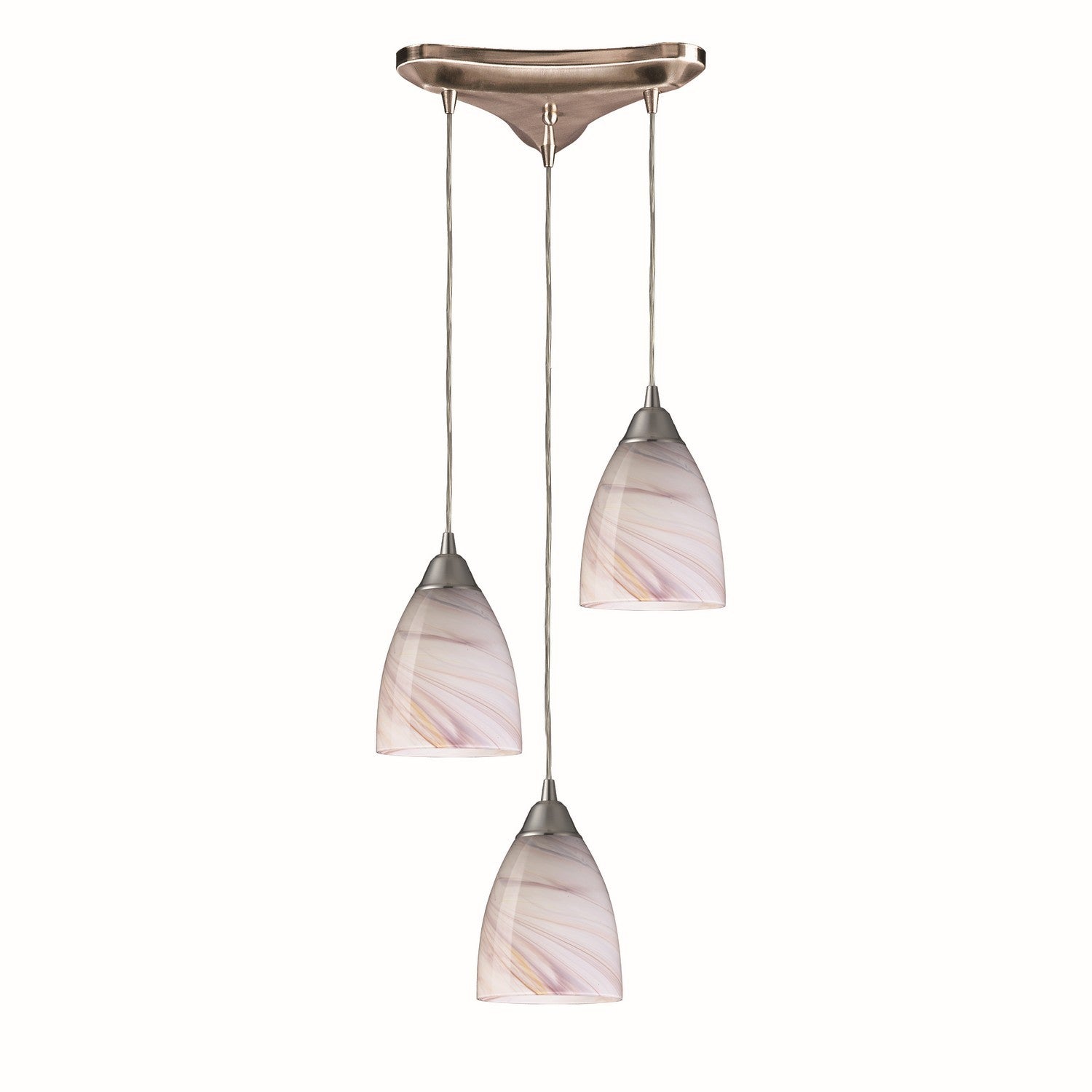 ELK Home - 527-3CR - Three Light Pendant - Pierra - Satin Nickel