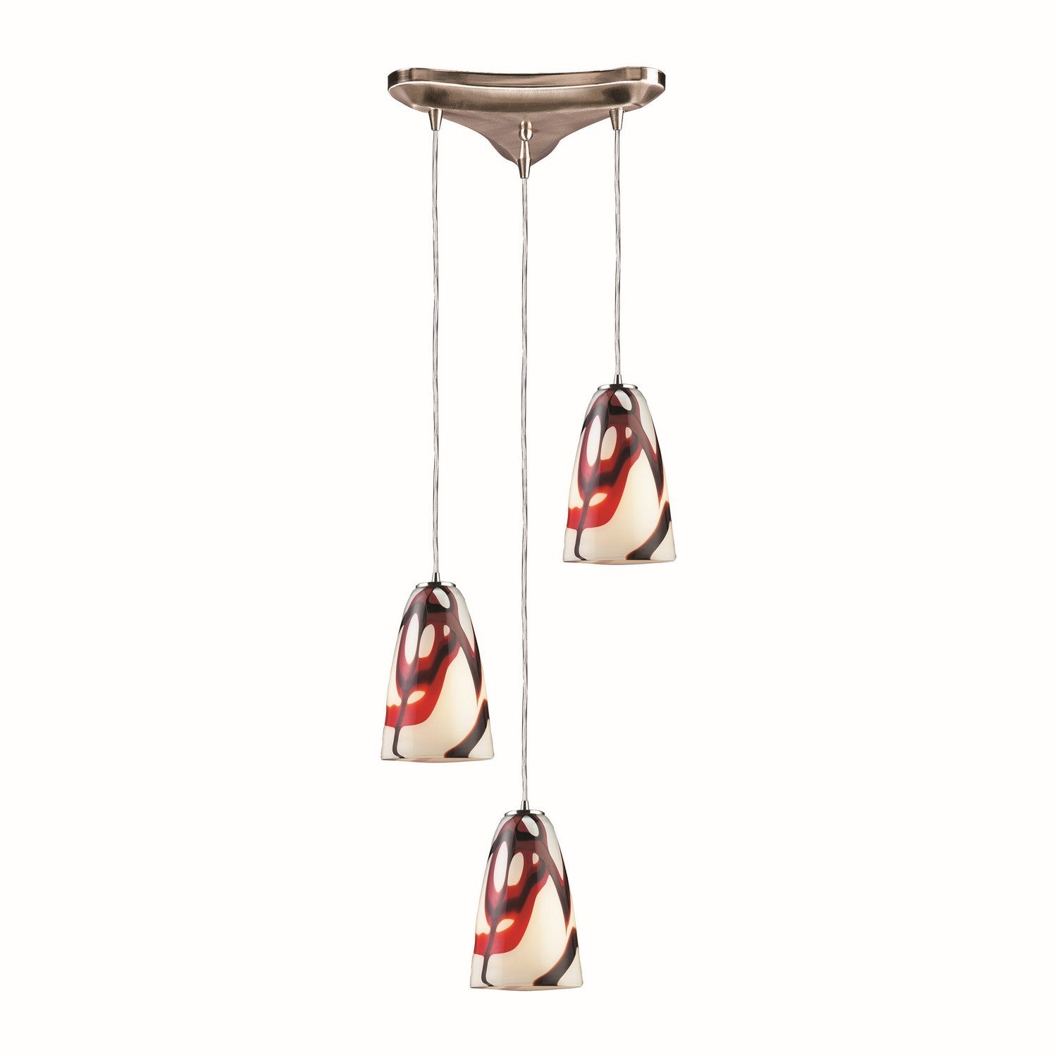 ELK Home - 541-3CRW - Three Light Pendant - Fuego - Satin Nickel