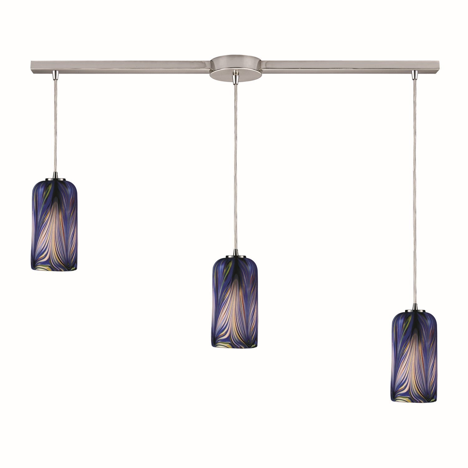 ELK Home - 544-3L-MO - Three Light Pendant - Molten - Satin Nickel