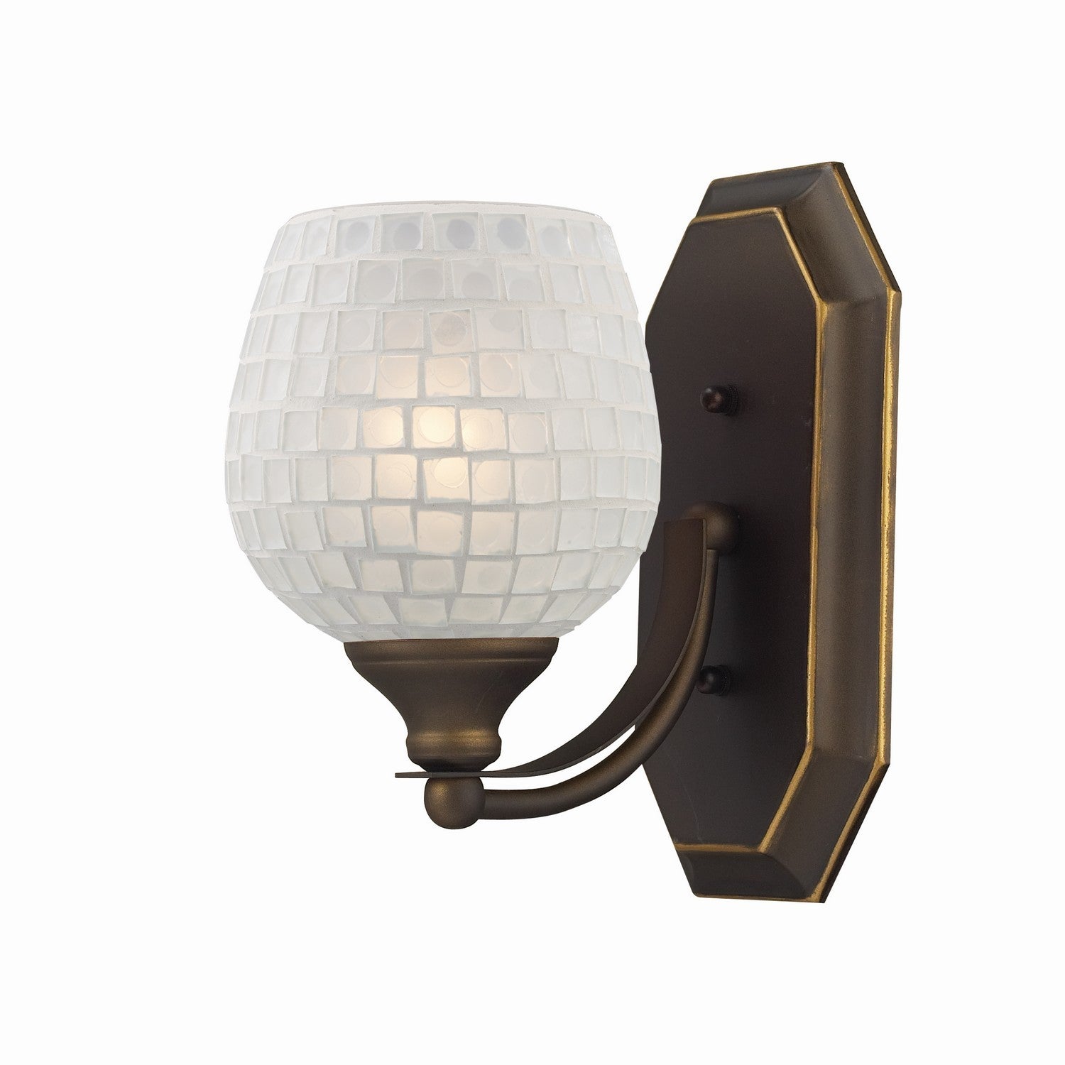 ELK Home - 570-1B-WHT - One Light Vanity Lamp - Mix-N-Match - Aged Bronze