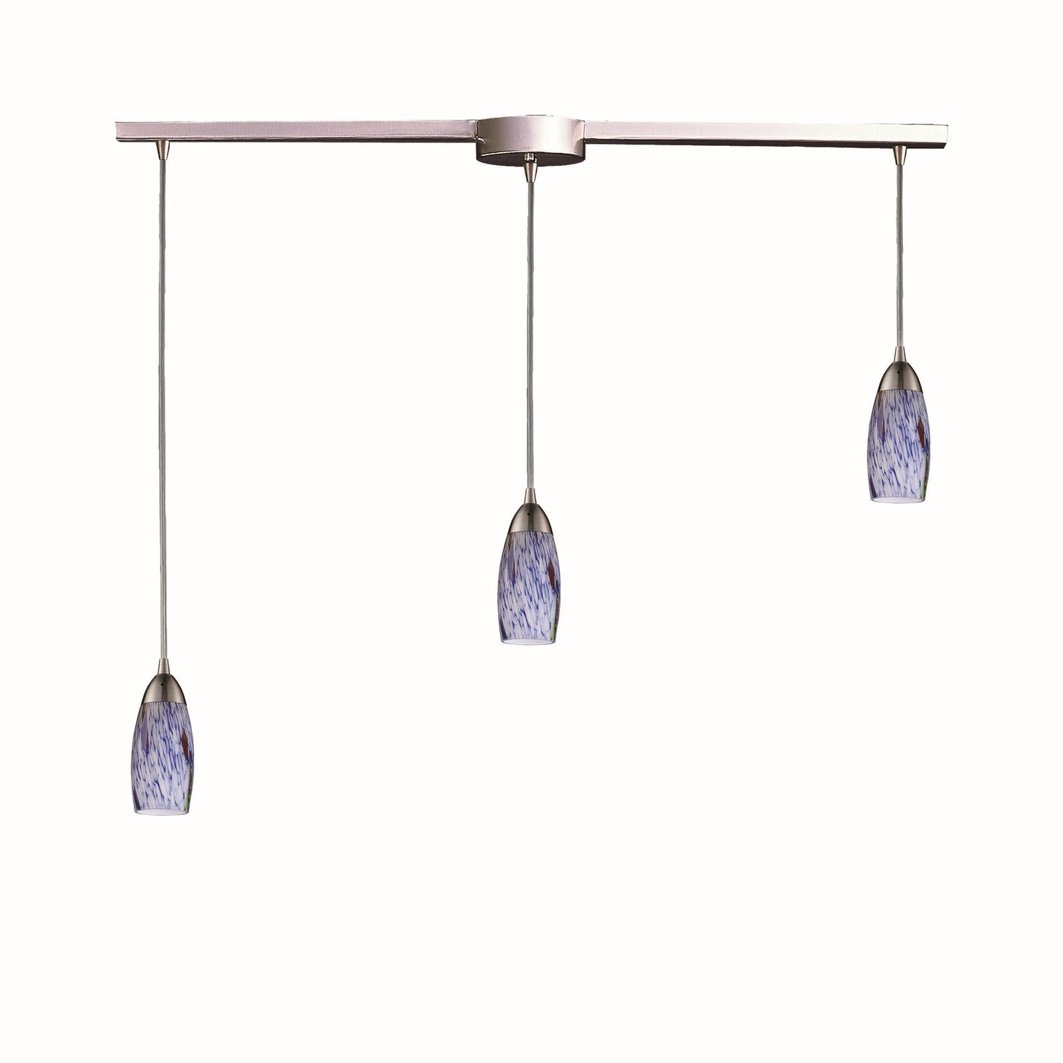 ELK Home - 110-3L-BL - Three Light Pendant - Milan - Satin Nickel