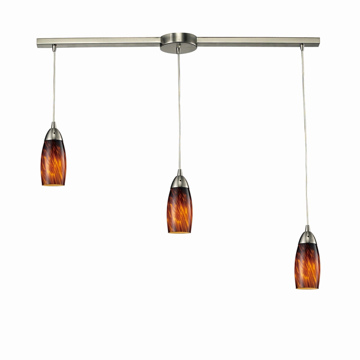 ELK Home - 110-3L-ES - Three Light Pendant - Milan - Satin Nickel