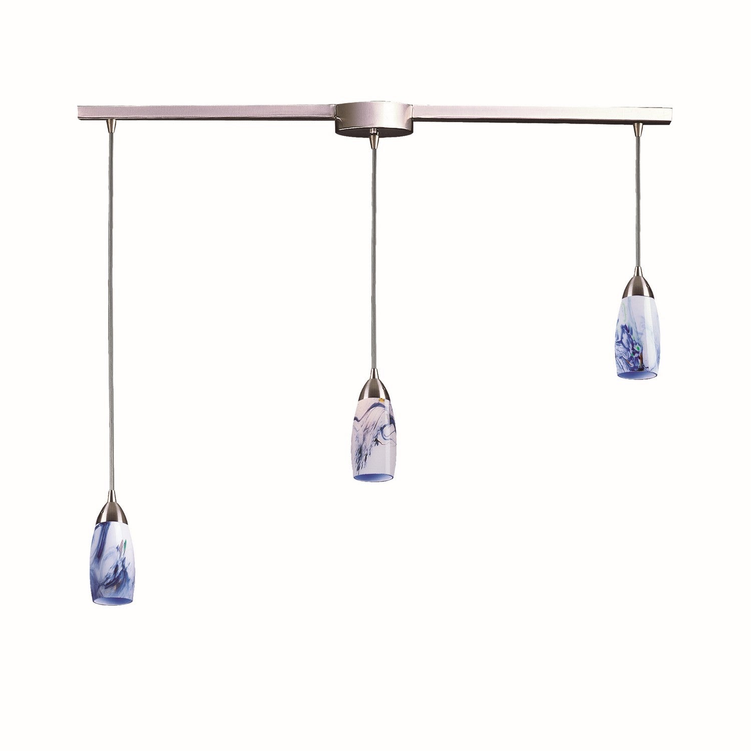 ELK Home - 110-3L-MT - Three Light Pendant - Milan - Satin Nickel