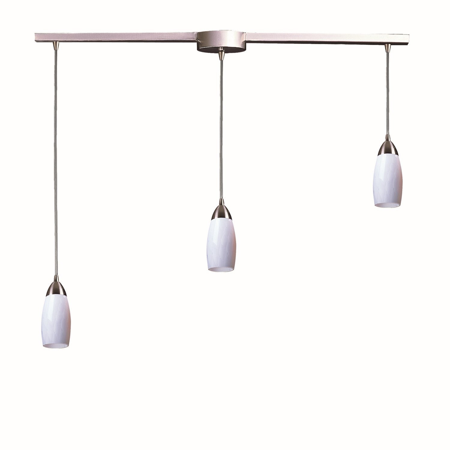 ELK Home - 110-3L-WH - Three Light Pendant - Milan - Satin Nickel