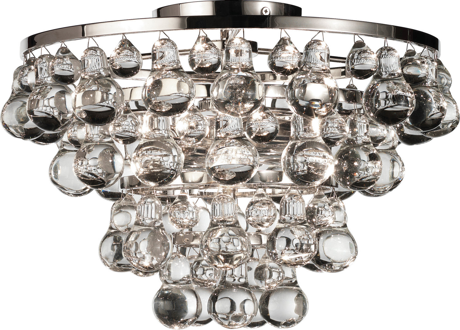 Robert Abbey - S1002 - Two Light Flushmount - Bling - Polished Nickel