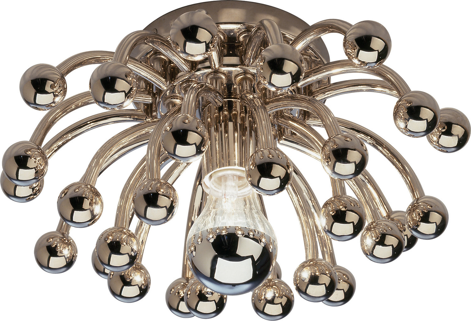 Robert Abbey - S1305 - One Light Flushmount - Anemone - Polished Nickel