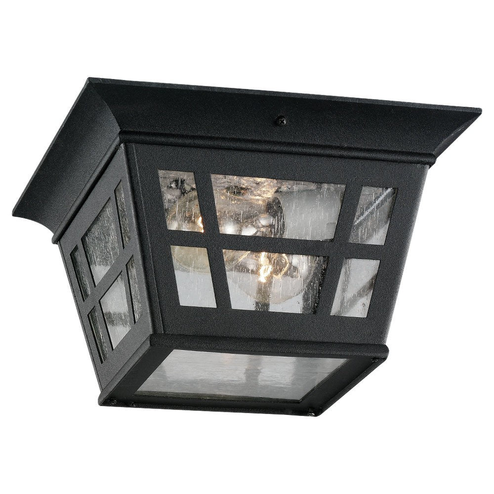 Generation Lighting. - 78131-12 - Two Light Outdoor Flush Mount - Herrington - Black