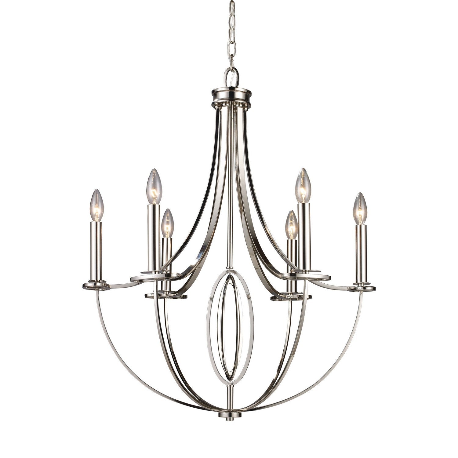 ELK Home - 10121/6 - Six Light Chandelier - Dione - Polished Nickel