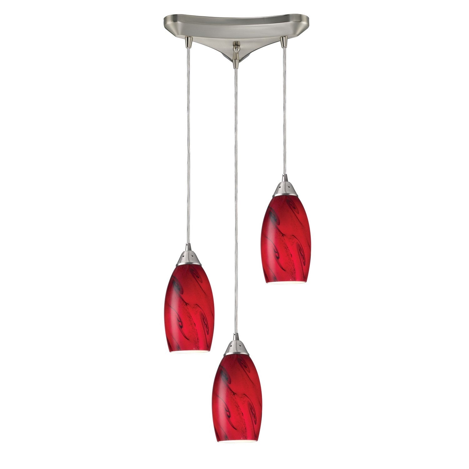 ELK Home - 20001/3RG - Three Light Pendant - Galaxy - Satin Nickel