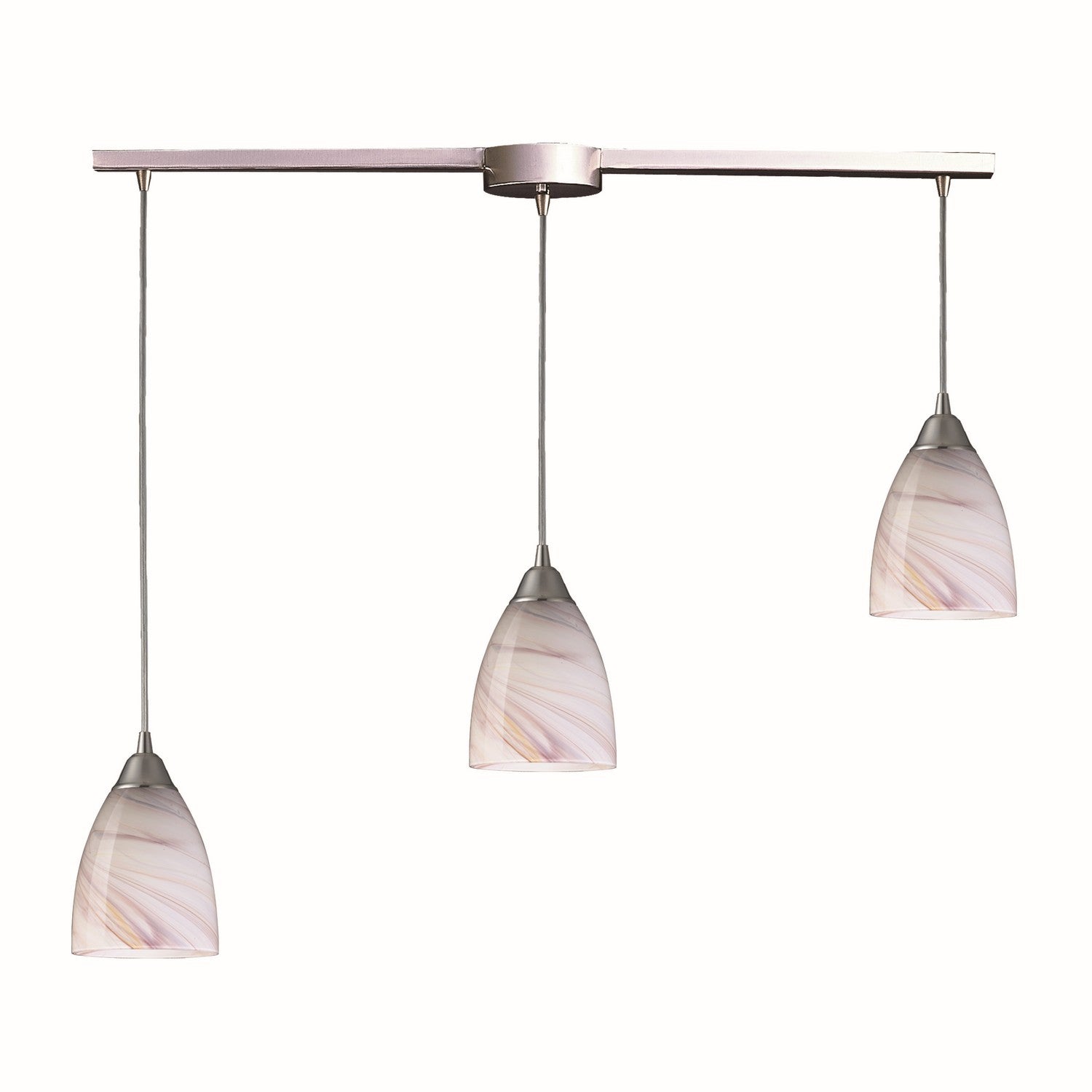 ELK Home - 527-3L-CR - Three Light Pendant - Pierra - Satin Nickel