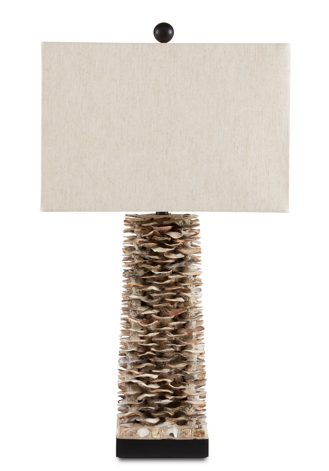 One Light Table Lamp from the Villamare collection in Natural/Satin Black finish