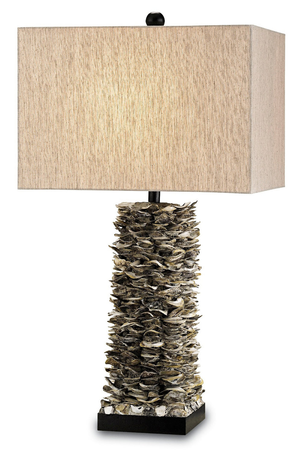 One Light Table Lamp from the Villamare collection in Natural/Satin Black finish