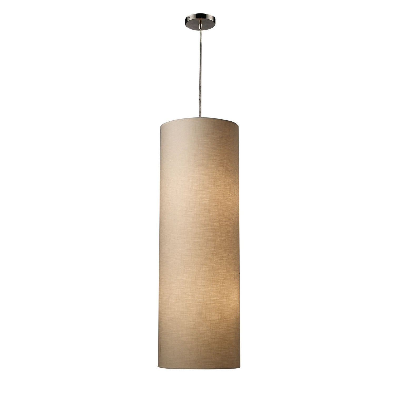 ELK Home - 20160/4 - Four Light Pendant - Fabric Cylinders - Satin Nickel