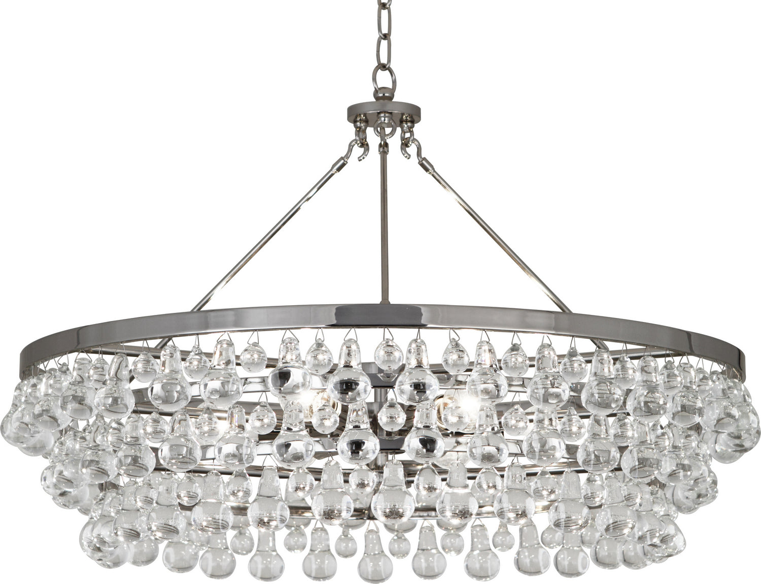 Robert Abbey - S1004 - Six Light Chandelier - Bling - Polished Nickel