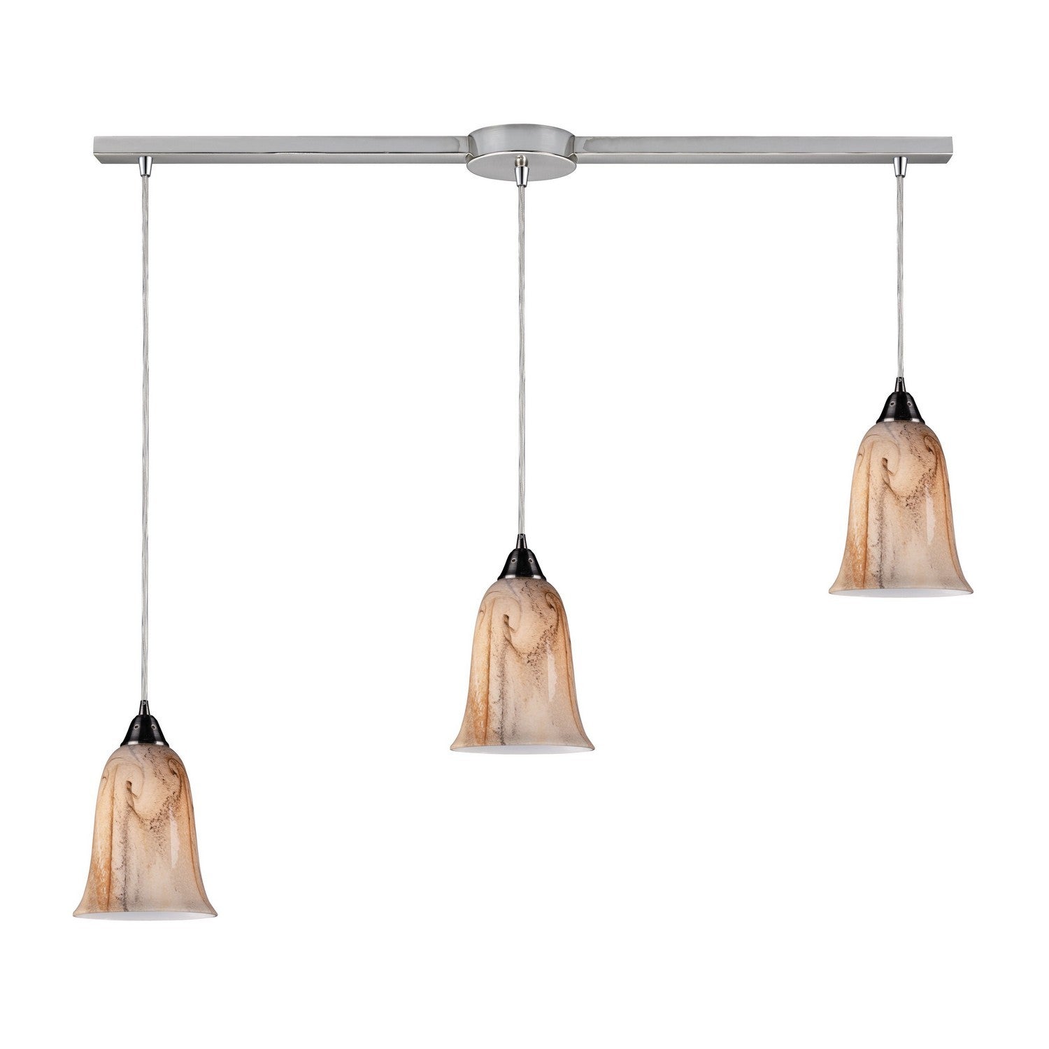 ELK Home - 31138/3L - Three Light Pendant - Granite - Satin Nickel