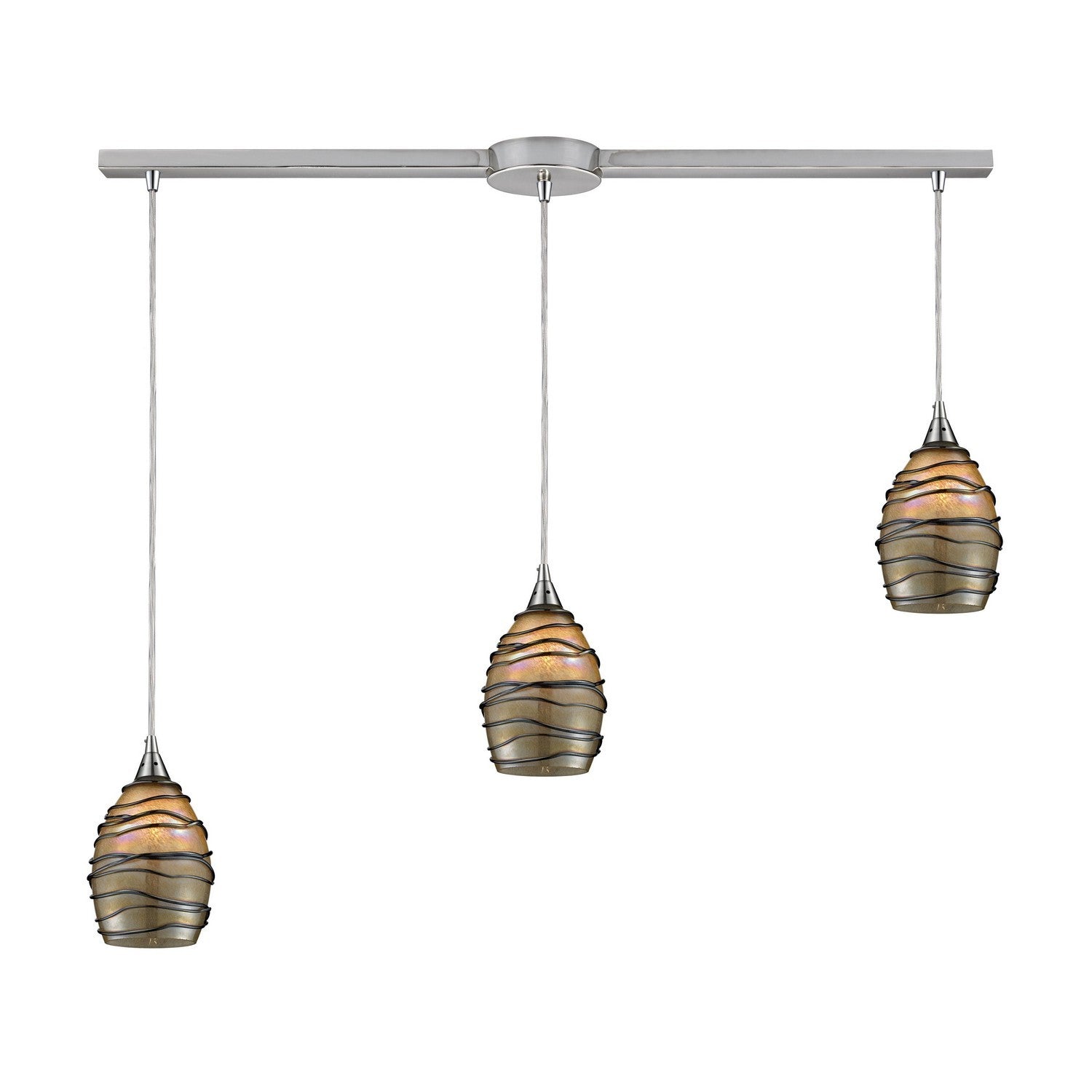 ELK Home - 31142/3L - Three Light Pendant - Vines - Satin Nickel