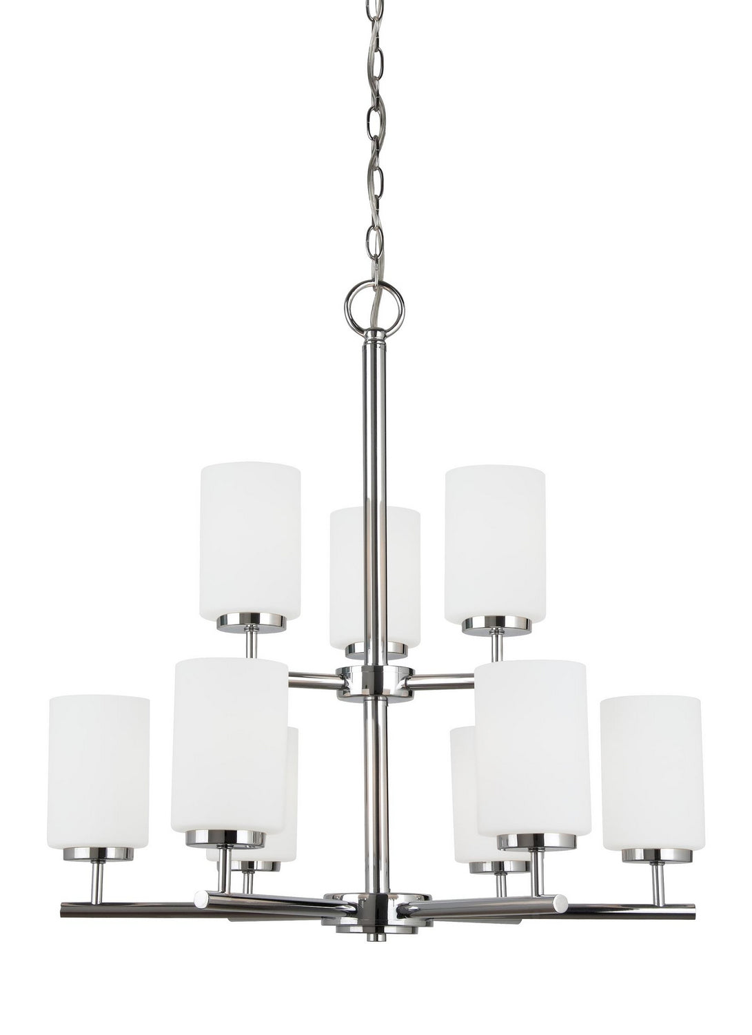 Generation Lighting. - 31162-05 - Nine Light Chandelier - Oslo - Chrome