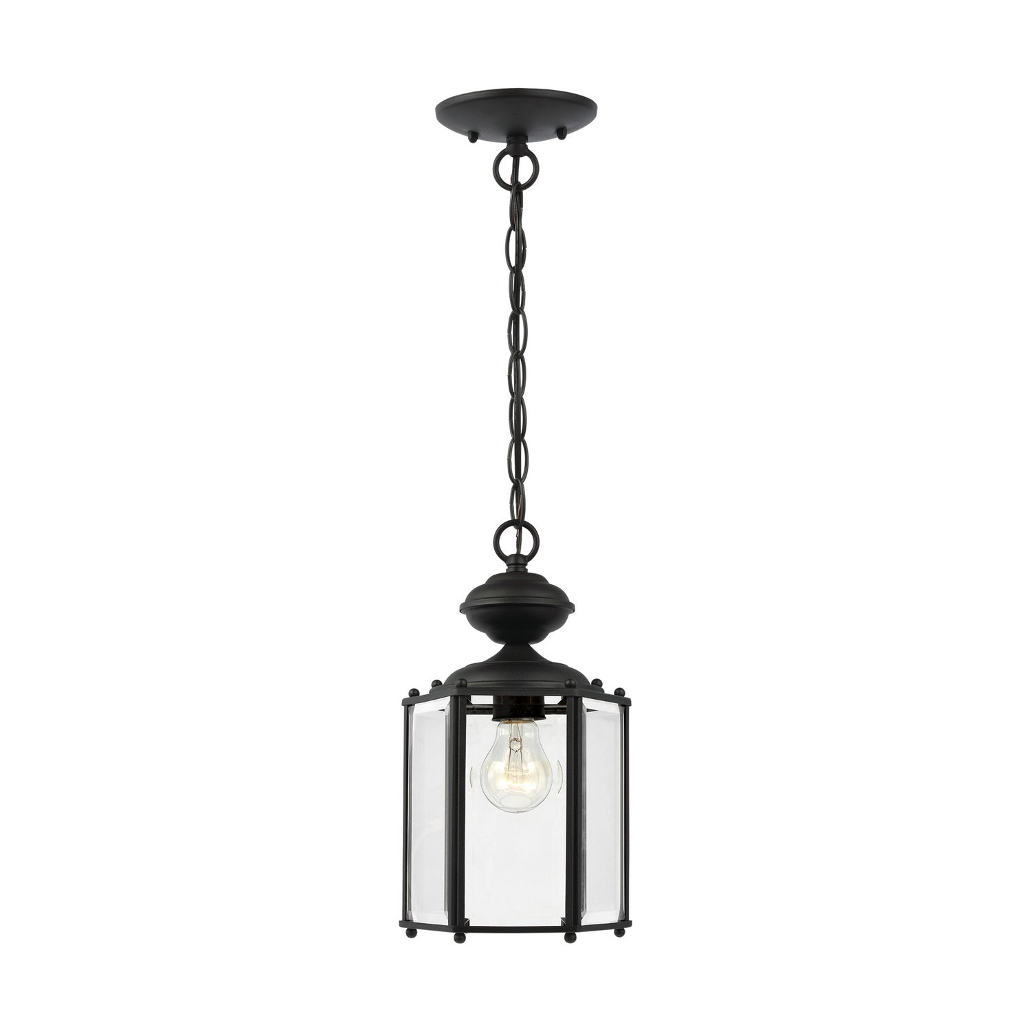 Generation Lighting. - 6008-12 - One Light Outdoor Semi-Flush Convertible Pendant - Classico - Black