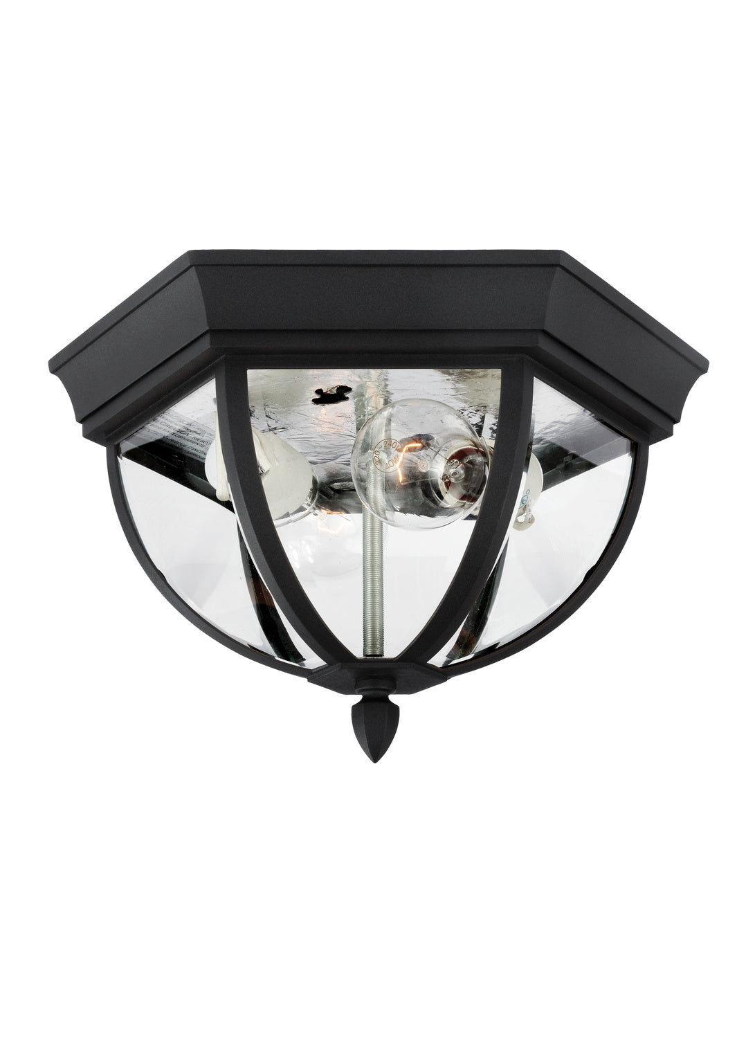 Generation Lighting. - 78136-12 - Two Light Outdoor Flush Mount - Wynfield - Black