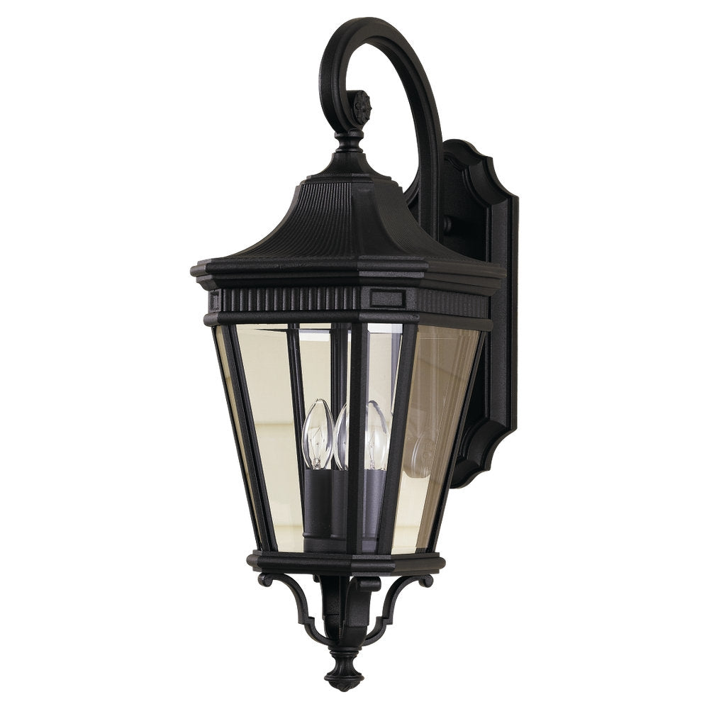 Generation Lighting. - OL5402BK - Three Light Outdoor Fixture - Cotswold Lane - Black