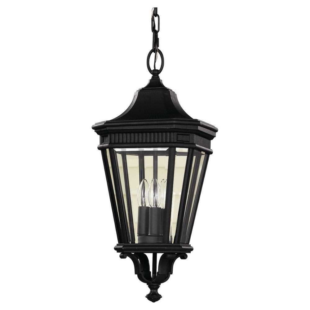 Generation Lighting. - OL5411BK - Three Light Outdoor Fixture - Cotswold Lane - Black