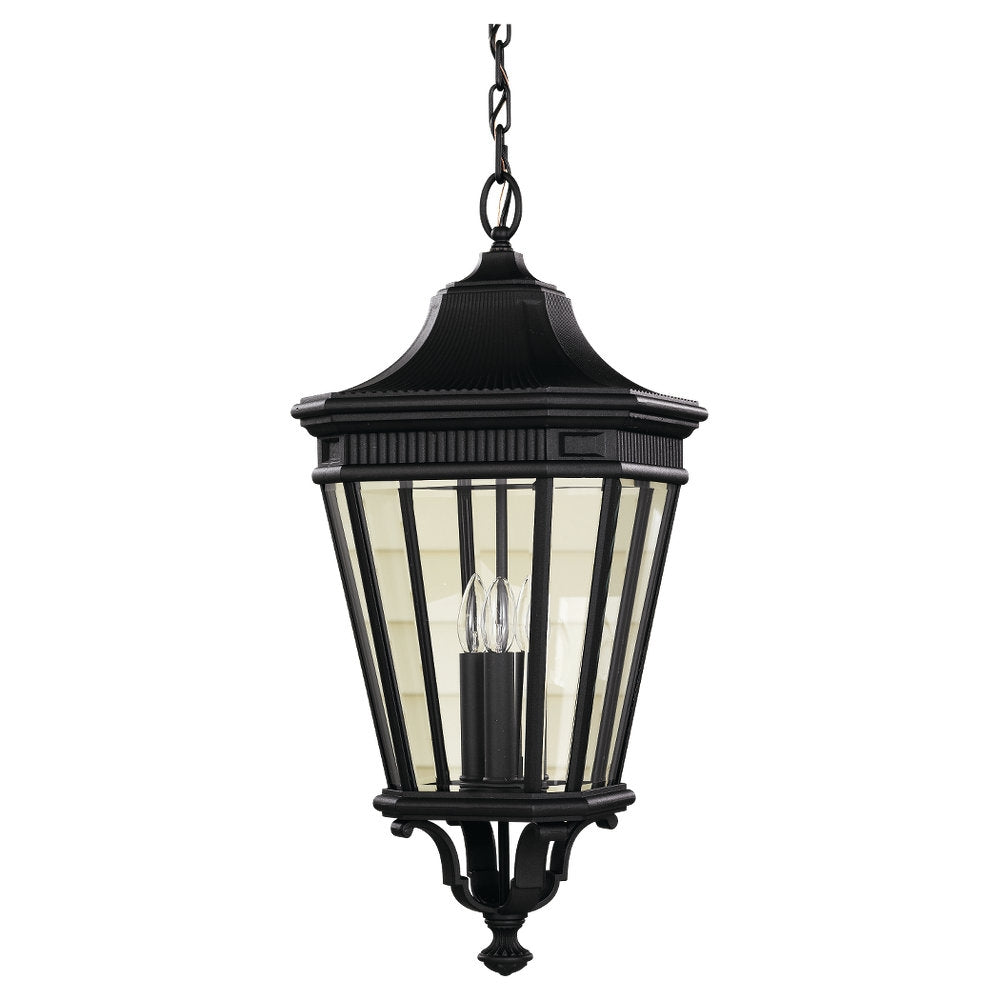 Generation Lighting. - OL5412BK - Three Light Outdoor Fixture - Cotswold Lane - Black