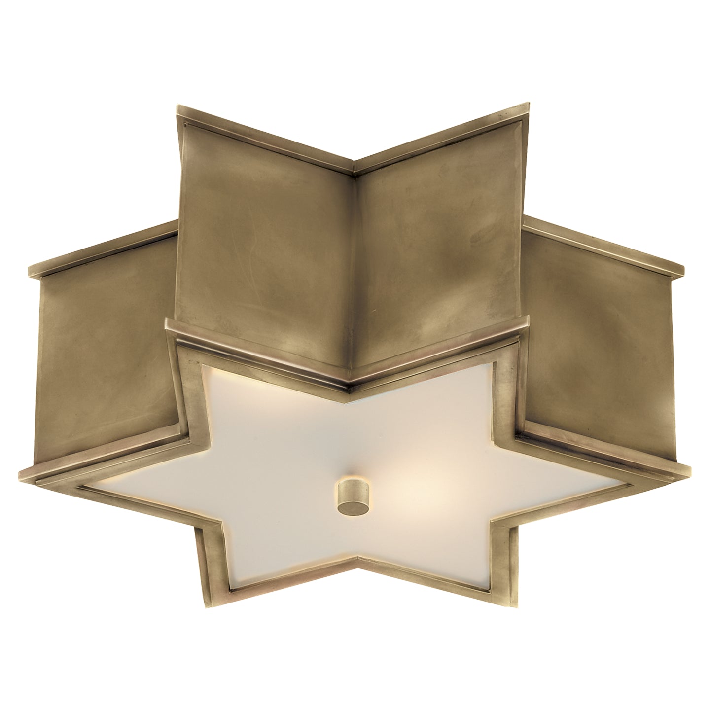 Visual Comfort Signature - AH 4016NB-FG - Two Light Flush Mount - Sophia - Natural Brass