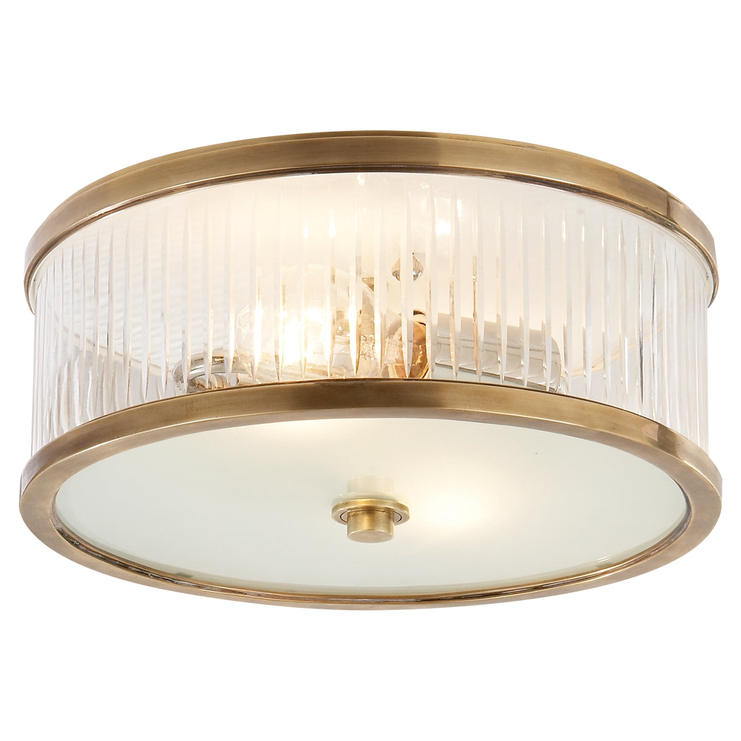 Visual Comfort Signature - AH 4201HAB-FG - Two Light Flush Mount - Randolph - Hand-Rubbed Antique Brass