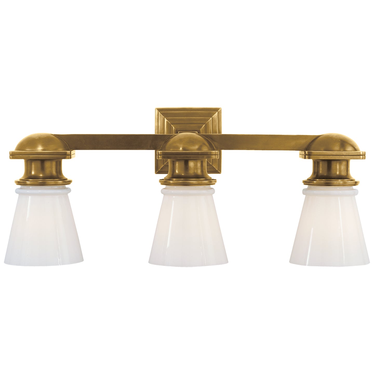 Visual Comfort Signature - SL 2153HAB-WG - Three Light Wall Sconce - NY Subway - Hand-Rubbed Antique Brass