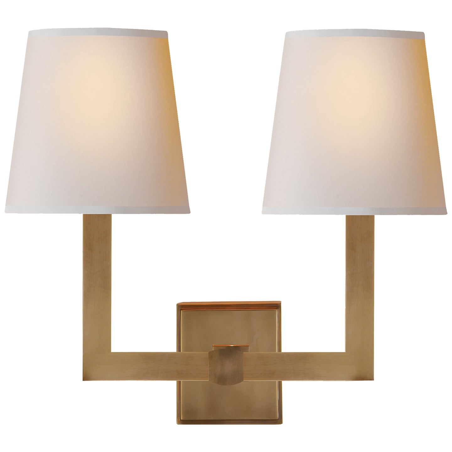 Visual Comfort Signature - SL 2820HAB-NP - Two Light Wall Sconce - Square Tube - Hand-Rubbed Antique Brass