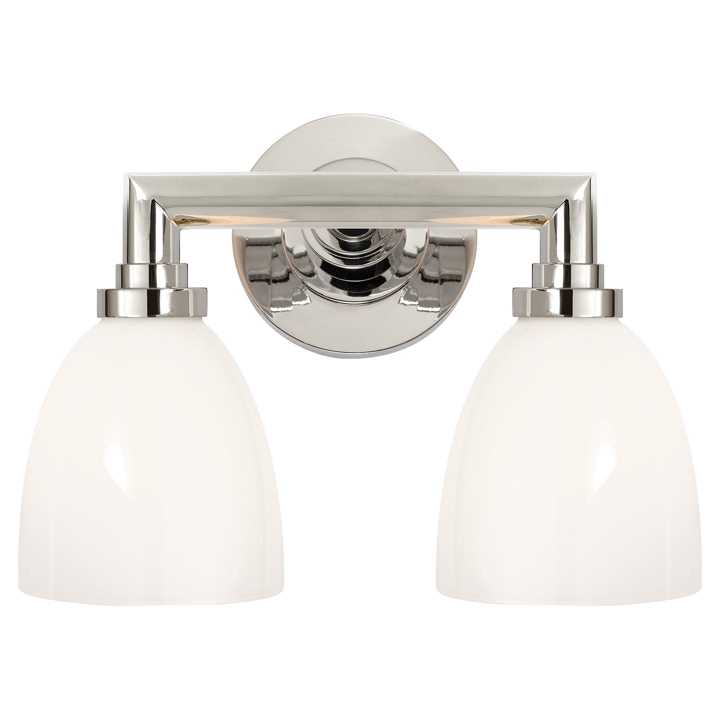 Visual Comfort Signature - SL 2842PN-WG - Two Light Bath Sconce - Wilton - Polished Nickel