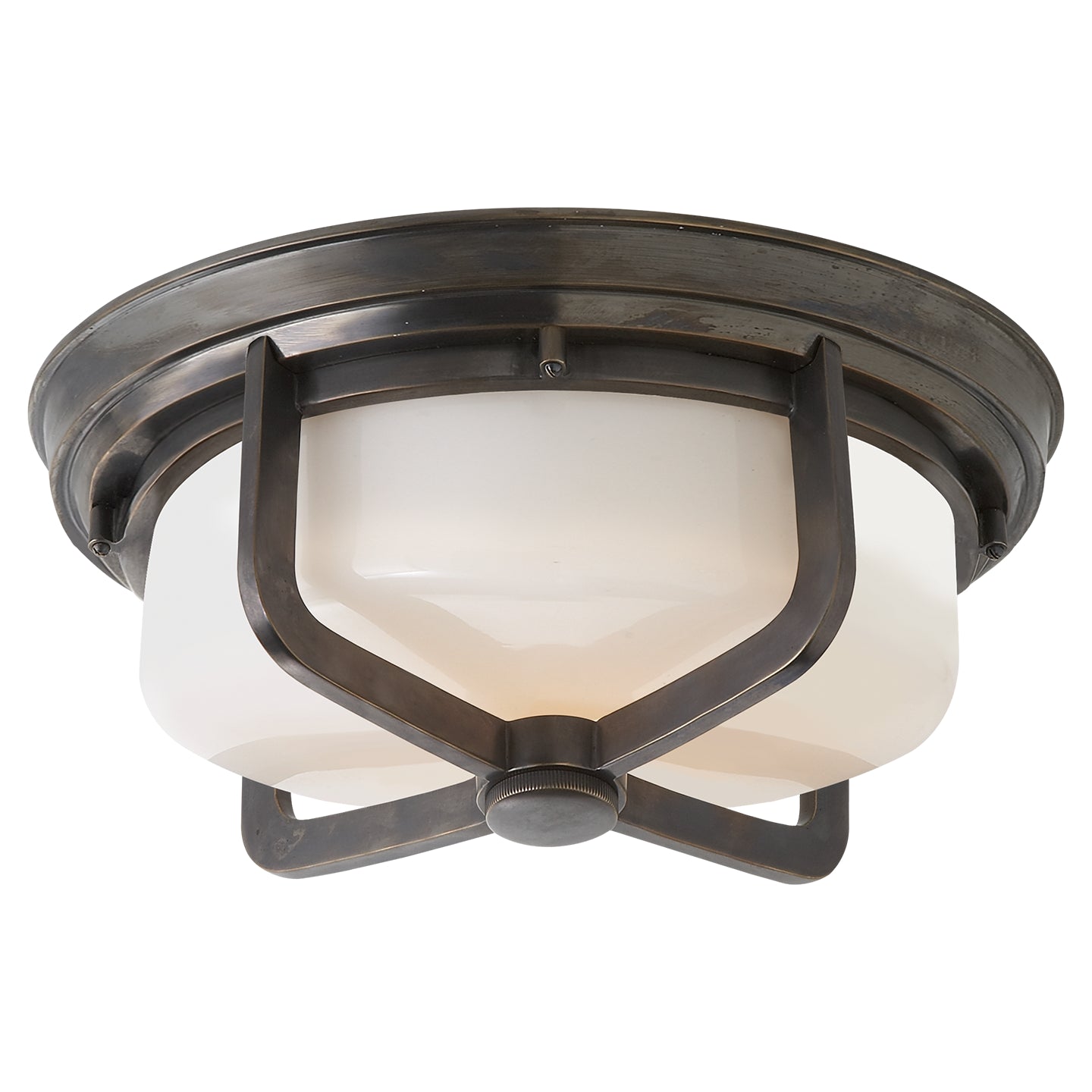 Visual Comfort Signature - TOB 4013BZ-WG - Two Light Flush Mount - Milton - Bronze