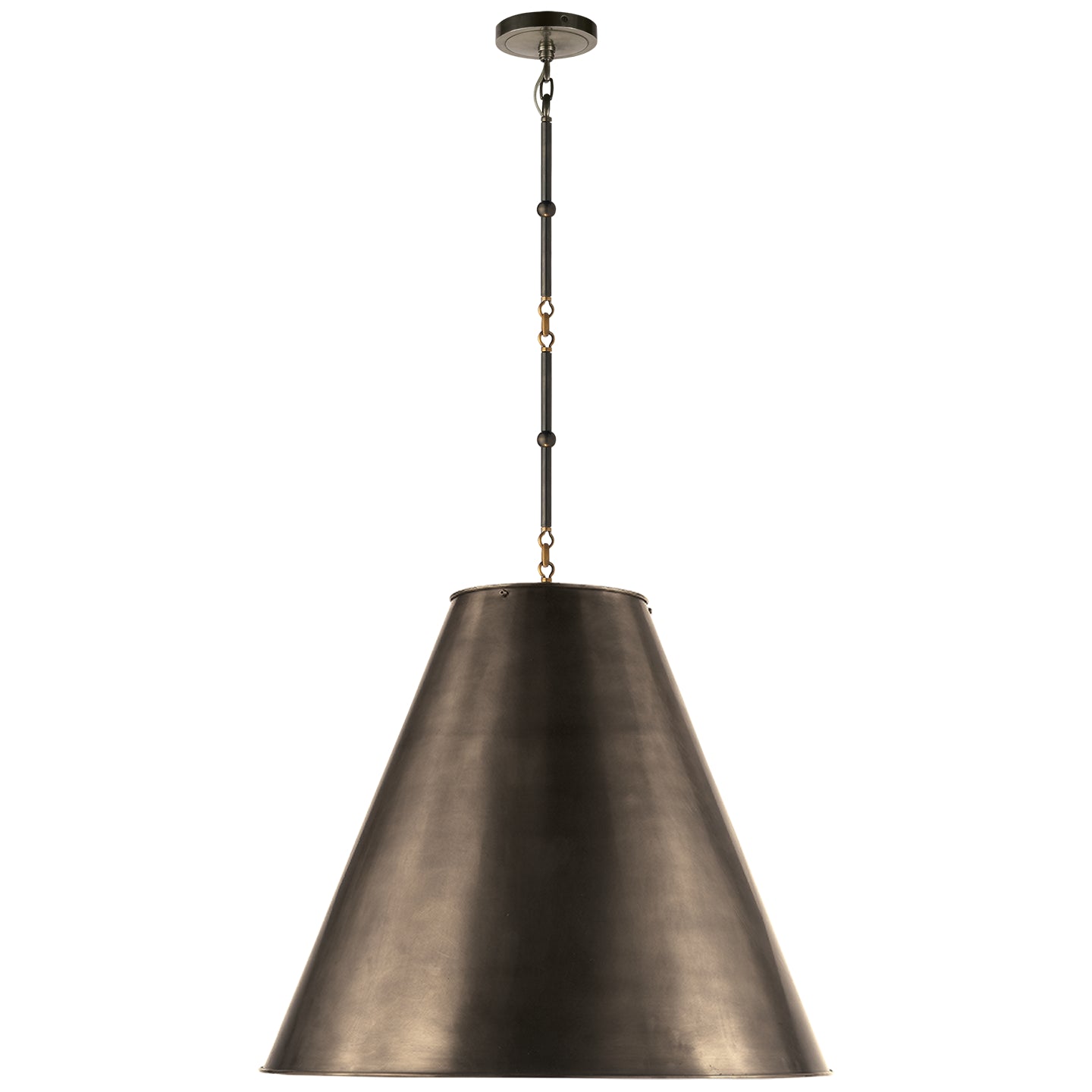 Visual Comfort Signature - TOB 5014BZ/HAB-BZ - Two Light Pendant - Goodman - Bronze with Antique Brass