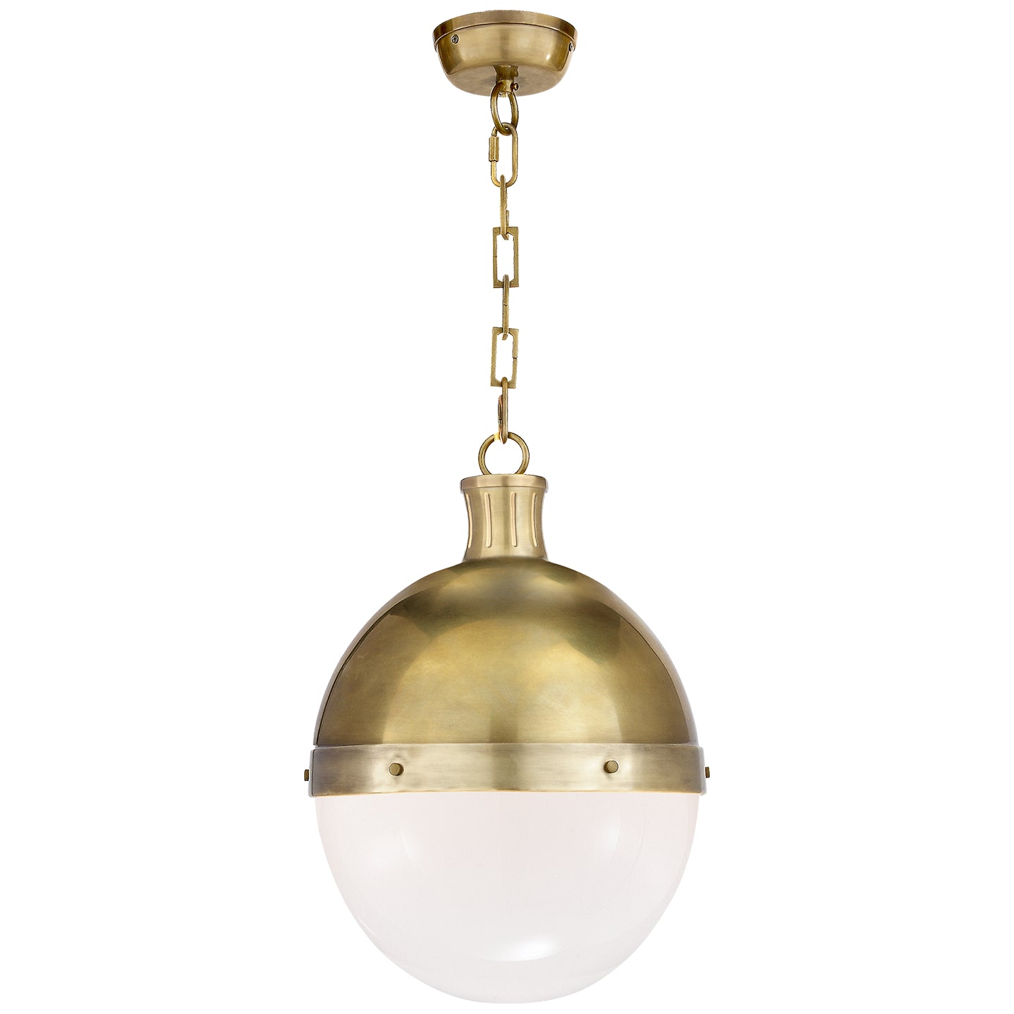 Visual Comfort Signature - TOB 5063HAB-WG - Two Light Pendant - Hicks - Hand-Rubbed Antique Brass