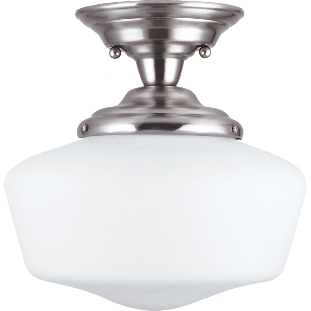 Generation Lighting. - 77436-962 - One Light Semi-Flush Mount - Academy - Brushed Nickel