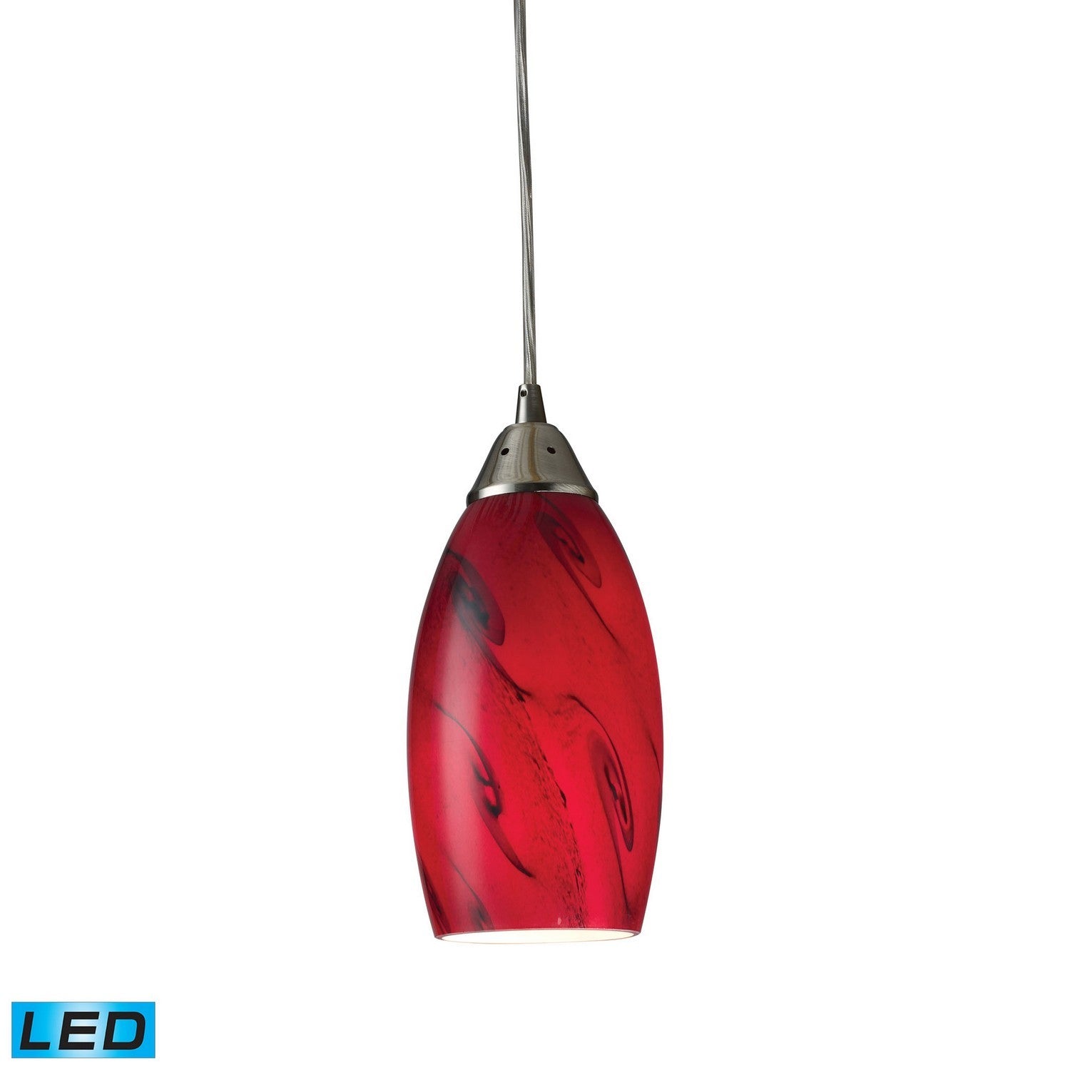 ELK Home - 20001/1RG-LED - LED Mini Pendant - Galaxy - Satin Nickel